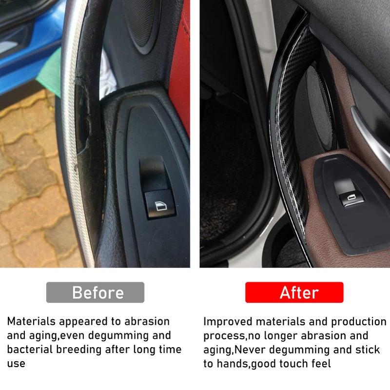 TTCR-II Compatible with BMW 3 Series F30 Door Handle Covers 4 Series, 2 Pcs Door Handle Wraps Fit BMW 328i 330i 335i F30/F31 2012-2018 and BMW 428i Door Handle 435i F32 2014-2017 (Not Real Carbon) - Image 4